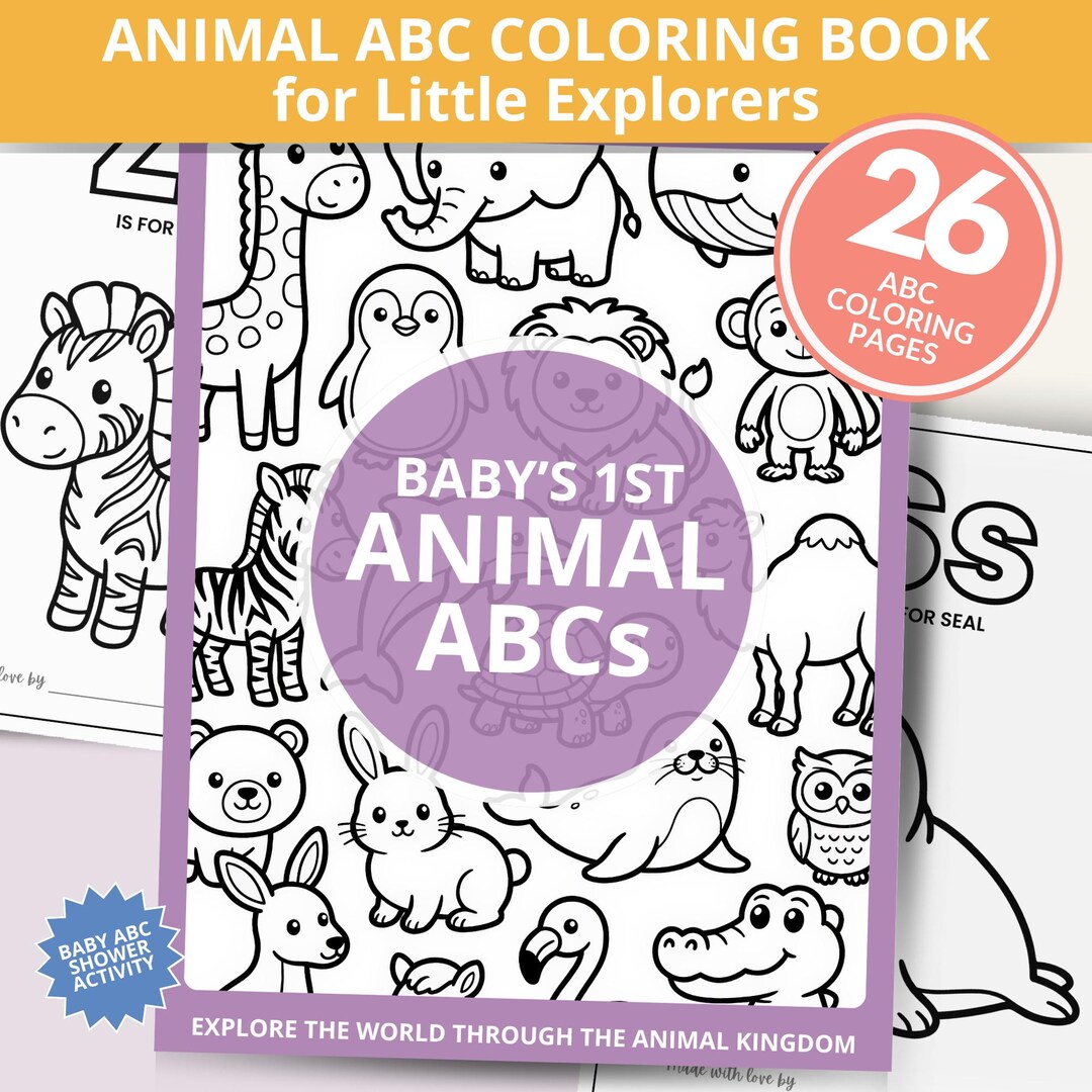 Animal Alphabet Book | ABC Coloring Book | Babys First ABC Book | A-Z ...