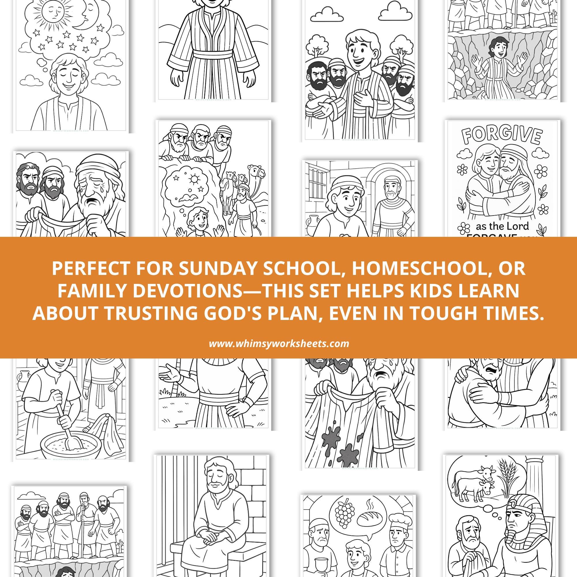 Joseph and His Brothers Bible Story Printable | VBS Kids Activity ...
