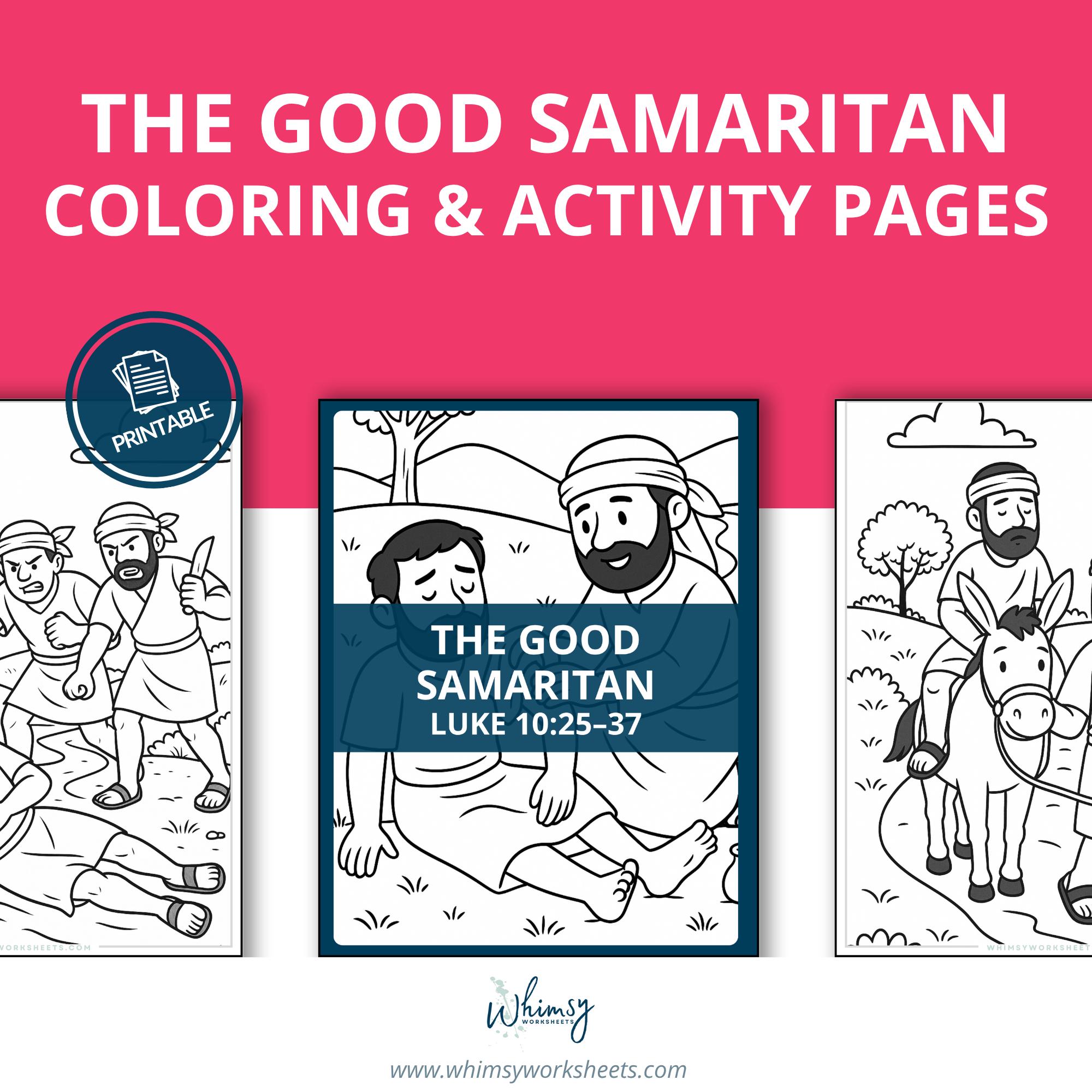 Good Samaritan Kids Activity | Sunday School Coloring & Activity Sheets ...
