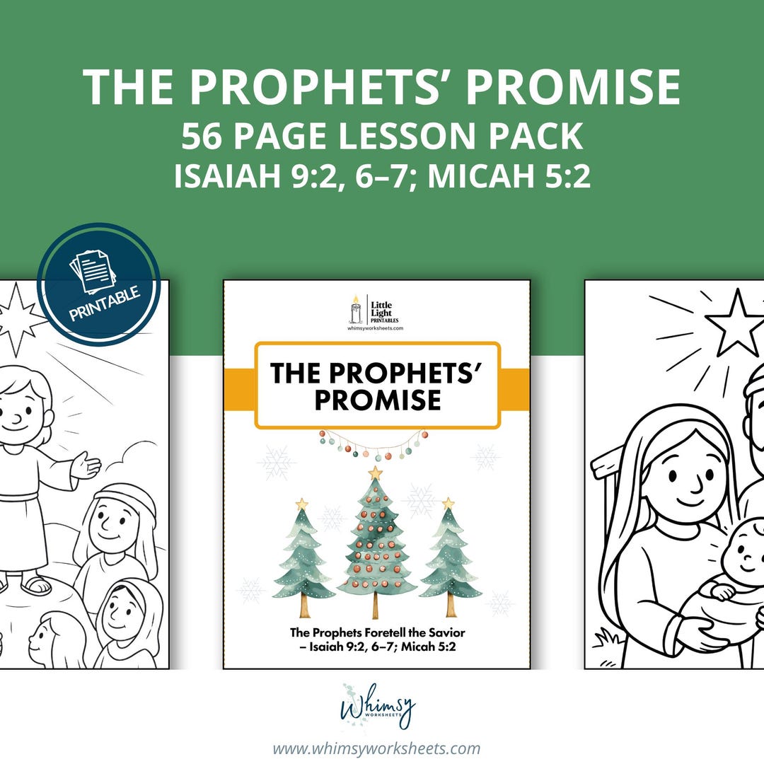 The Prophets’ Promise Bible Lesson | 56-page Advent & Christmas ...