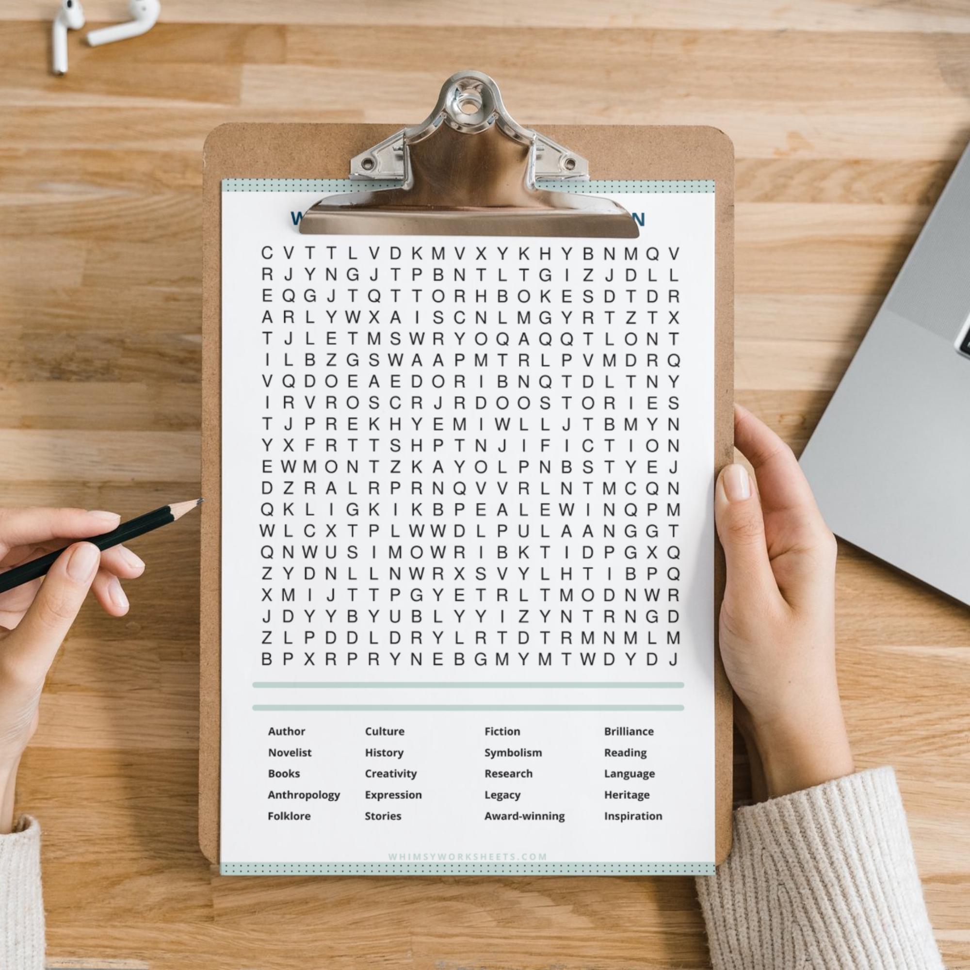 110 Famous Women's History Word Search Puzzles (PDF) - Etsy
