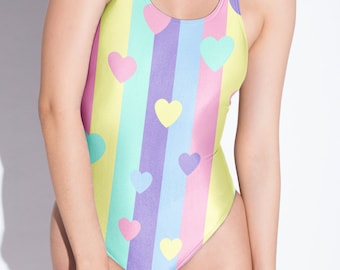 Colorful Hearts One Piece Swimwear,Matching Swimsuits,Mommy and Me,Swimwear,Mom and Me,Matching Mother,Women Swimsuit,Mommy and Me Outfit