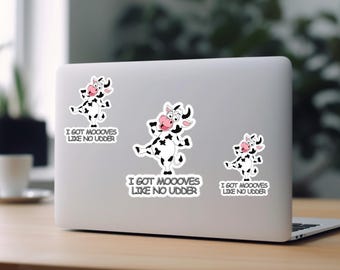 Zabawna naklejka krowa na laptopa naklejka winylowa naklejka na samochód zabawna naklejka dla dorosłych naklejki naklejki zwierzęce farma kochanek prezent pocałunek wycięta naklejka słodka krowa