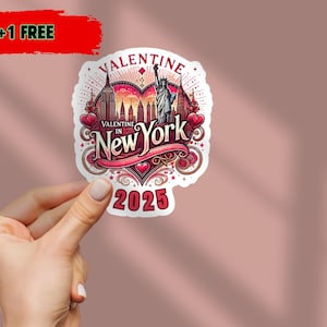 Sticker Saint-Valentin à New York Sticker Saint-Valentin Décoration romantique NYC Sticker New York Couples Cadeau Saint-Valentin 2025 pour les amoureux de New York