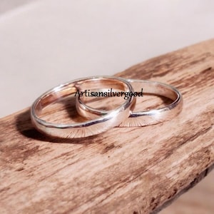 Handmade Copper Band Rings: Minimalist Matching Wedding Bands