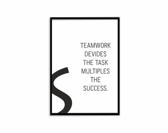 Printable Office Quote, Success Motivational Poster