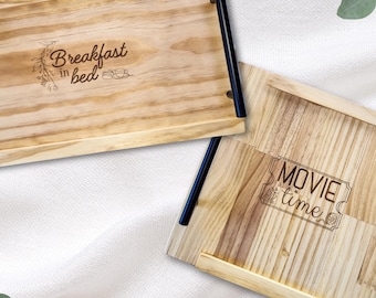 Handmade Pine Wood Serving Tray, Metal Handles, Personalized Charcuterie Board