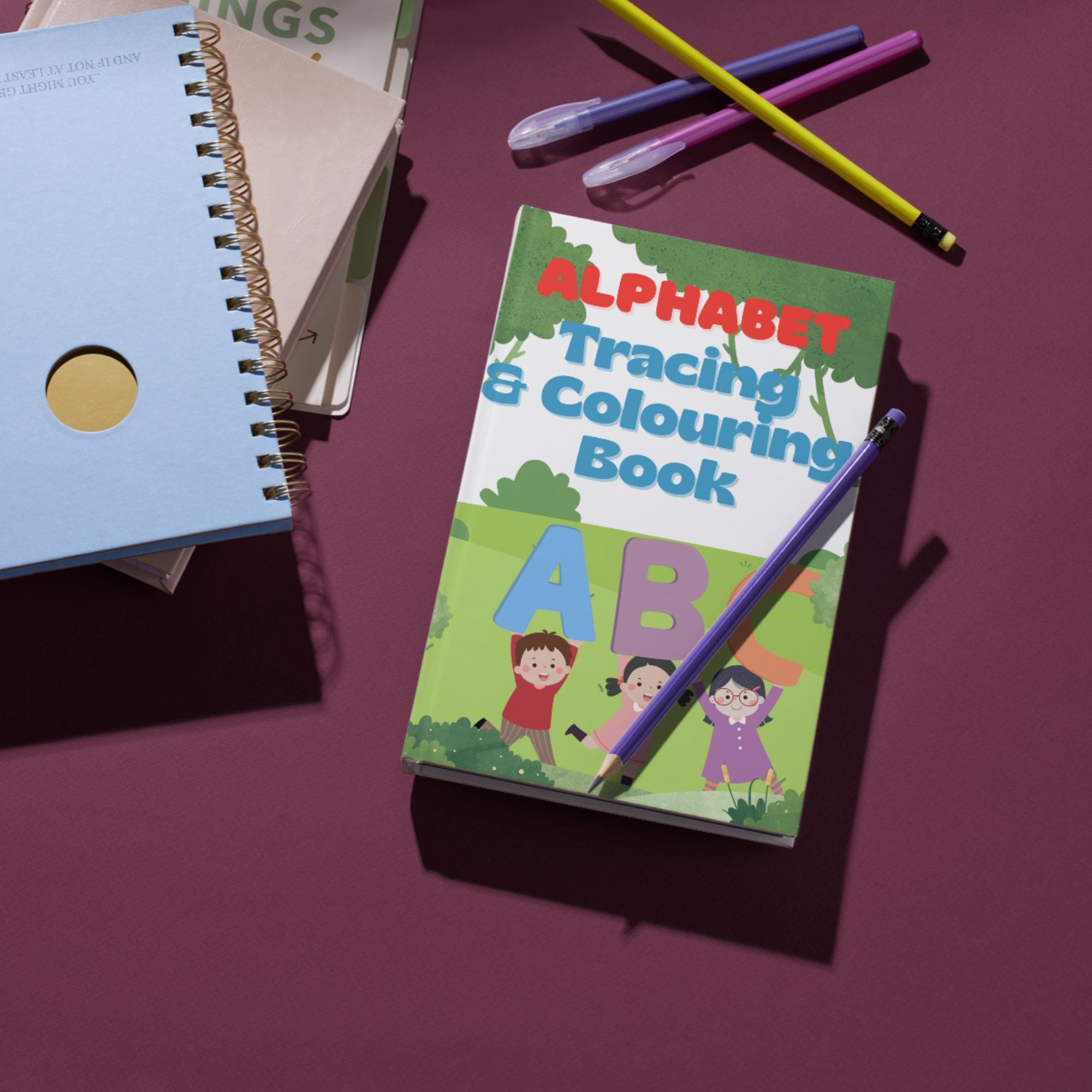 Alphabet Tracing & Colouring Workbook | Preschool ABC Practice Book ...