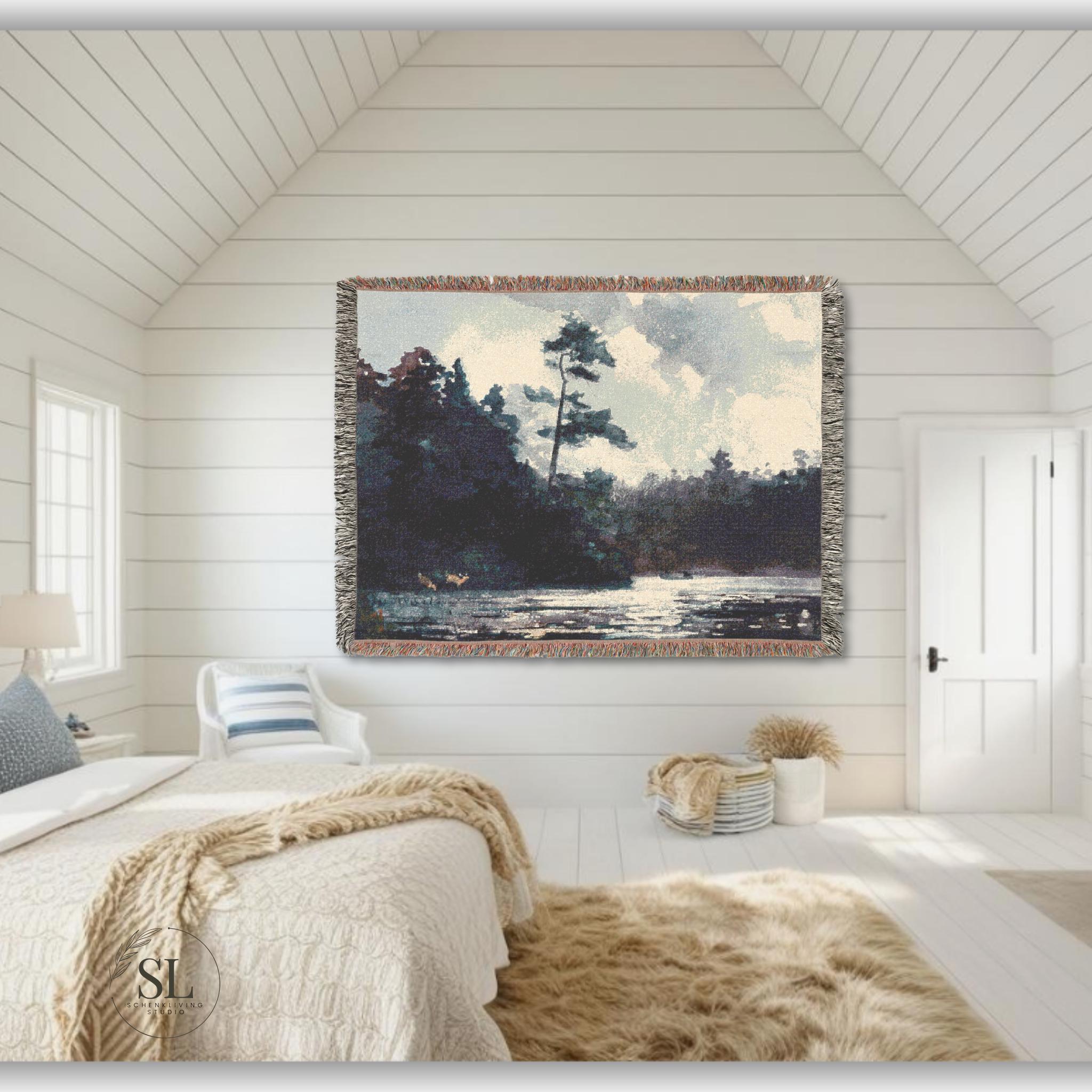 A Moment in Time Woven Tapestry | USA-Made Cotton Wall Hanging with Tunnel