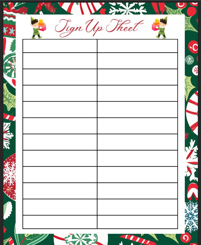 Secret Santa Questionnaire PDF Printable - Etsy
