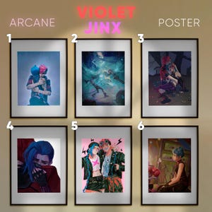 Poster Arcane Sister Bundle Jinx &amp; Vi 11x17 - League Of Legends (Usato)