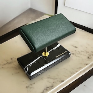 Watch box double, personalized watch stand, watch box, luxury watch stand, Watch Stand for men, Green marble, handmade, Best gift for her