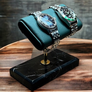 Watch stand double, watch stand, watch box, luxury watch stand, watch stand marble, Watch Stand for men, father's day gift, luxury leather