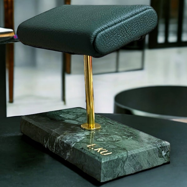 Watch stand double, personalized watch stand, watch box, luxury watch stand, Watch Stand for men, Green marble watch stand, Anniversary gift