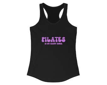 Pilates ist meine Happy Hour Frauen Racerback Tank | Pilates Shirt | Frauen Pilates Tank