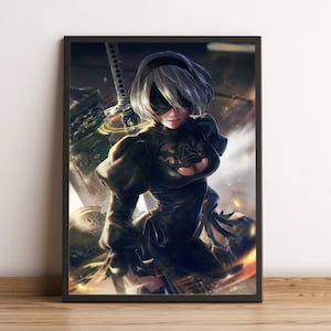 Nier Automata Poster, Game Print, Wall Art, Home Decor, Gift for Gamers