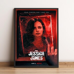 Jessica Jones Poster, TV Series Print, Wall Art, Home Decor, Gift for TV Show Fans