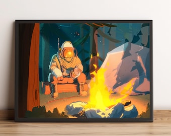 Póster de Outer Wilds, impresión del juego, arte de pared, decoración del hogar, regalo para jugadores