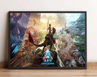 ARK Survival Ascended Poster, Game Print, Wall Art, Home Decor, Gift for Gamers