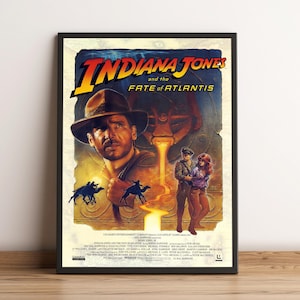 Pôster de Indiana Jones, impressão de filme, arte de parede, decoração para casa, presente para fãs de cinema
