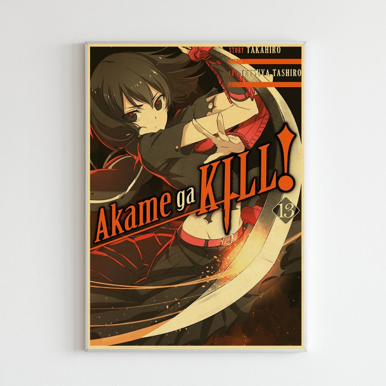Tatsumi Akame ga Kill Akame ga Kiru Vintage Vector Anime Design Poster for  Sale by Raiden Designer Shop