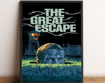 The Great Escape Poster, Movie Print, Wall Art, Home Decor, Gift for Film Fans