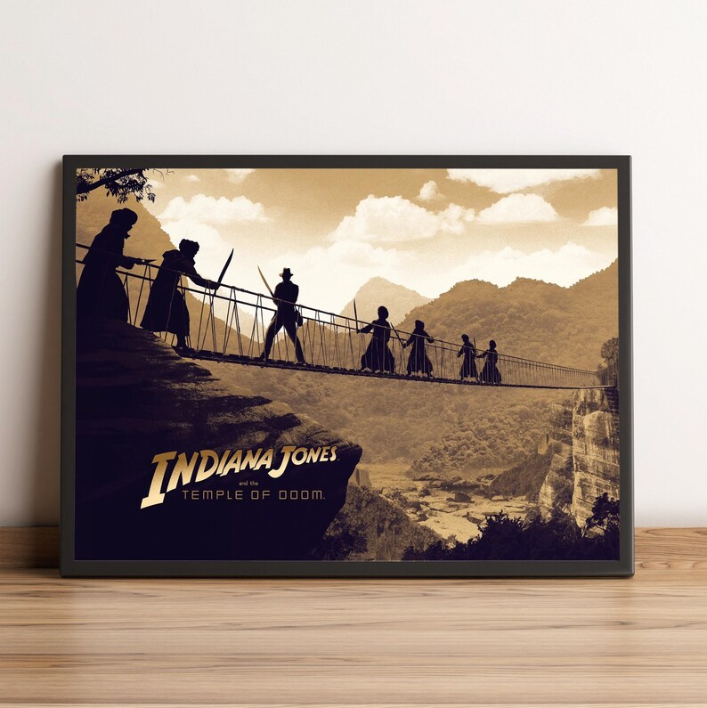 Indiana Jones Rip Rope Indiana Jones Poster, Movie Print, Wall Art, Home Decor, Gift for Film ...