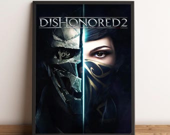 Dishonored 2 Poster, Spiel Druck, Wandkunst, Home Decor, Geschenk für Gamer