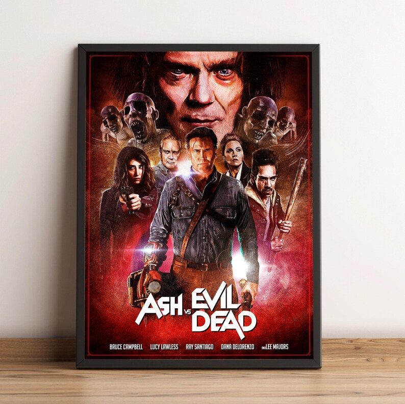 Ash Vs Evil Dead Poster, Movie Print, Wall Art, Home Decor, Gift for ...