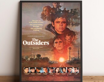 The Outsiders Poster, Movie Print, Wall Art, Home Decor, Gift for Film Fans