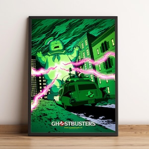 Ghostbusters Poster, Movie Print, Wall Art, Home Decor, Gift for Film Fans