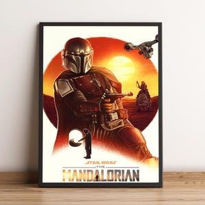 The Mandalorian Poster, TV Series Print, Wall Art, Home Decor, Gift for TV Show Fans