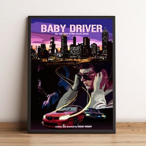 Baby Fahrer Poster, Film, Wand Kunst, Geschenk für Film Fans