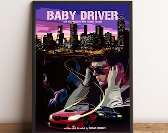 Póster de Baby Driver, impresión de película, arte de pared, decoración del hogar, regalo para fanáticos del cine
