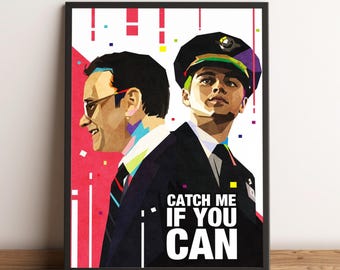 Catch Me If You Can Poster, Wall Art, Movie Print, Gift for Film