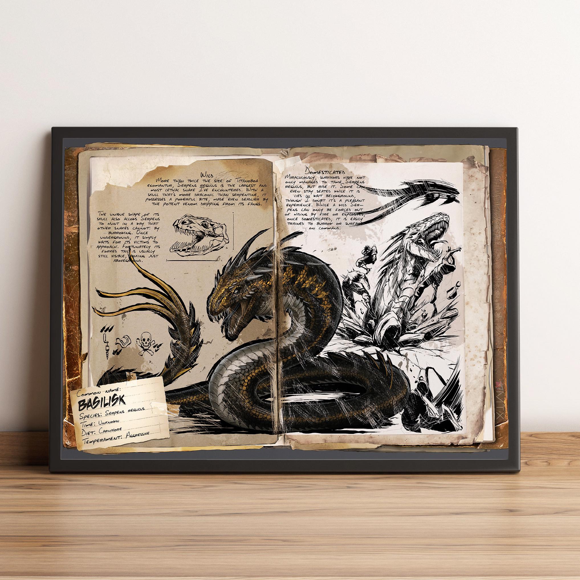 ARK Survival Dossiers Poster, Game Print, Wall Art, Home Decor, Gift for Gamers #2