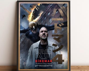 Birdman Poster, Movie Print, Wall Art, Home Decor, Gift for Film Fans