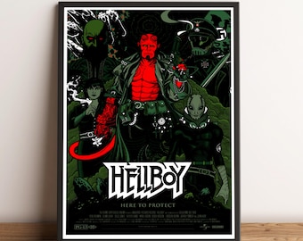 Hellboy Poster, Movie Print, Wall Art, Home Decor, Gift for Film Fans