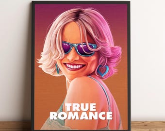 True Romance Poster, Movie Print, Wandkunst, Home Decor, Geschenk für Filmfans