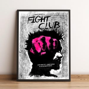 Fight Club Poster, Movie Print, Wall Art, Home Decor, Gift for Film Fans