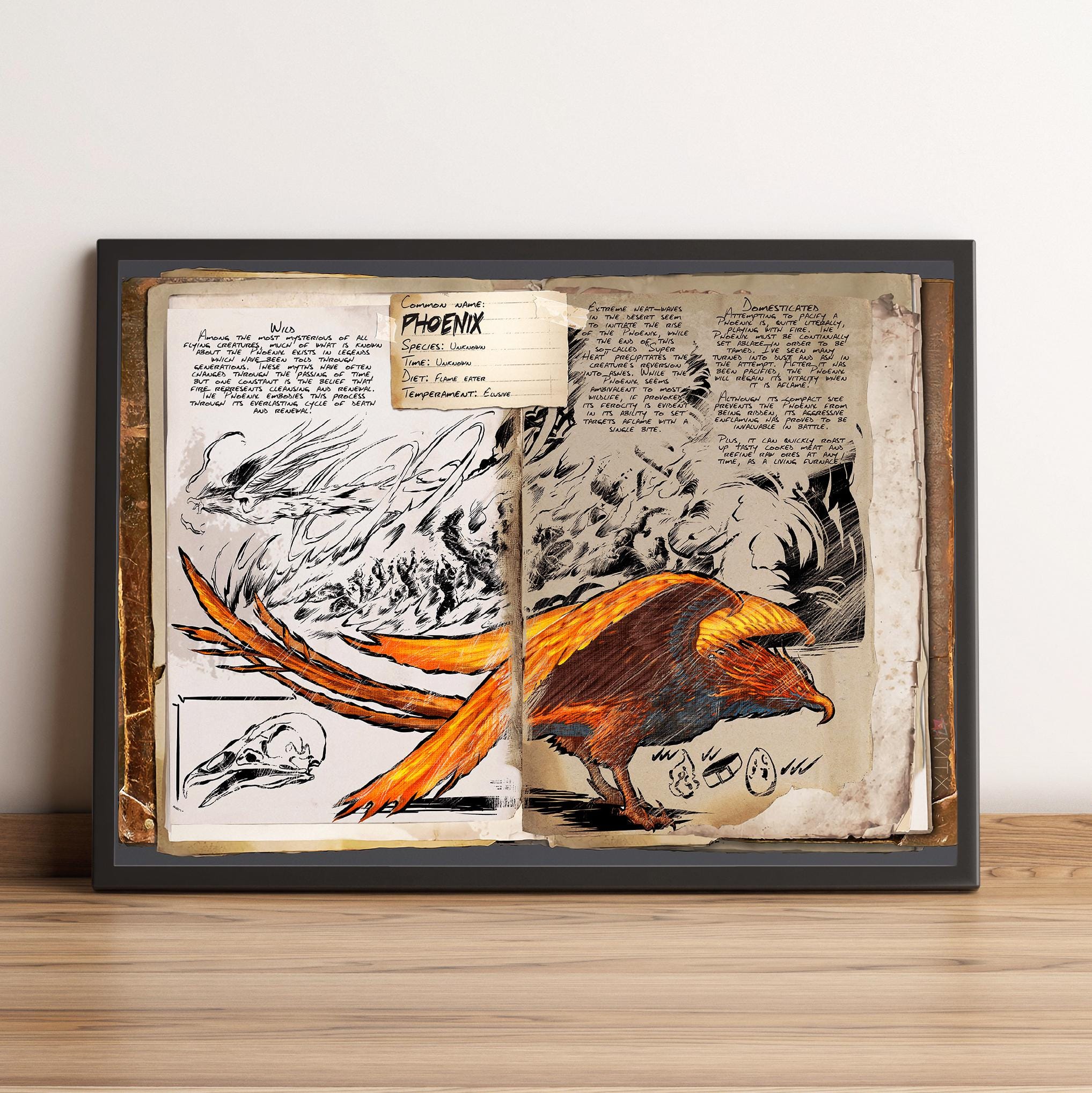 ARK Survival Dossiers Poster, Game Print, Wall Art, Home Decor