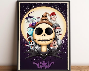 The Nightmare of Christmas Poster, Movie Print, Wall Art, Home Decor, Gift for Film Fans