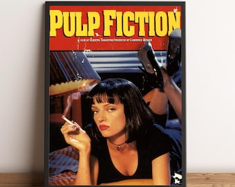 Pulp Fiction Poster, Movie Print, Wall Art, Home Decor, Gift for Film Fans