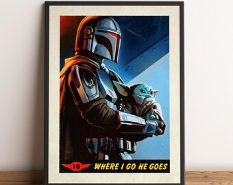 The Mandolorian Poster, TV-Serie, Wandkunst, Home Decor, Geschenk für TV-Serien-Fans