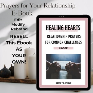 Relationship Prayers Ebook| Couples Healing| Prayer Guide Plr, Customizable, Editable in Canva, Resell, digital products, PLR resell rights