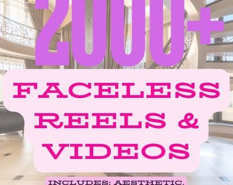 2000+ gezichtsloze luxe rollen en video's: socialmedia-inhoud (directe download)