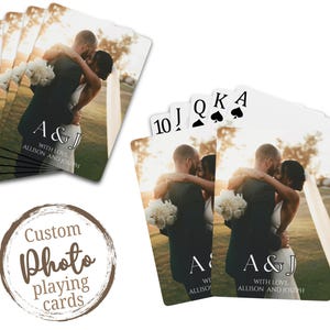 Wedding Playing Cards Custom Printed Deck of Cards Wedding Gift Bridal Shower Favors Bulk Wedding Souvenir Favor Wedding Playing Cards