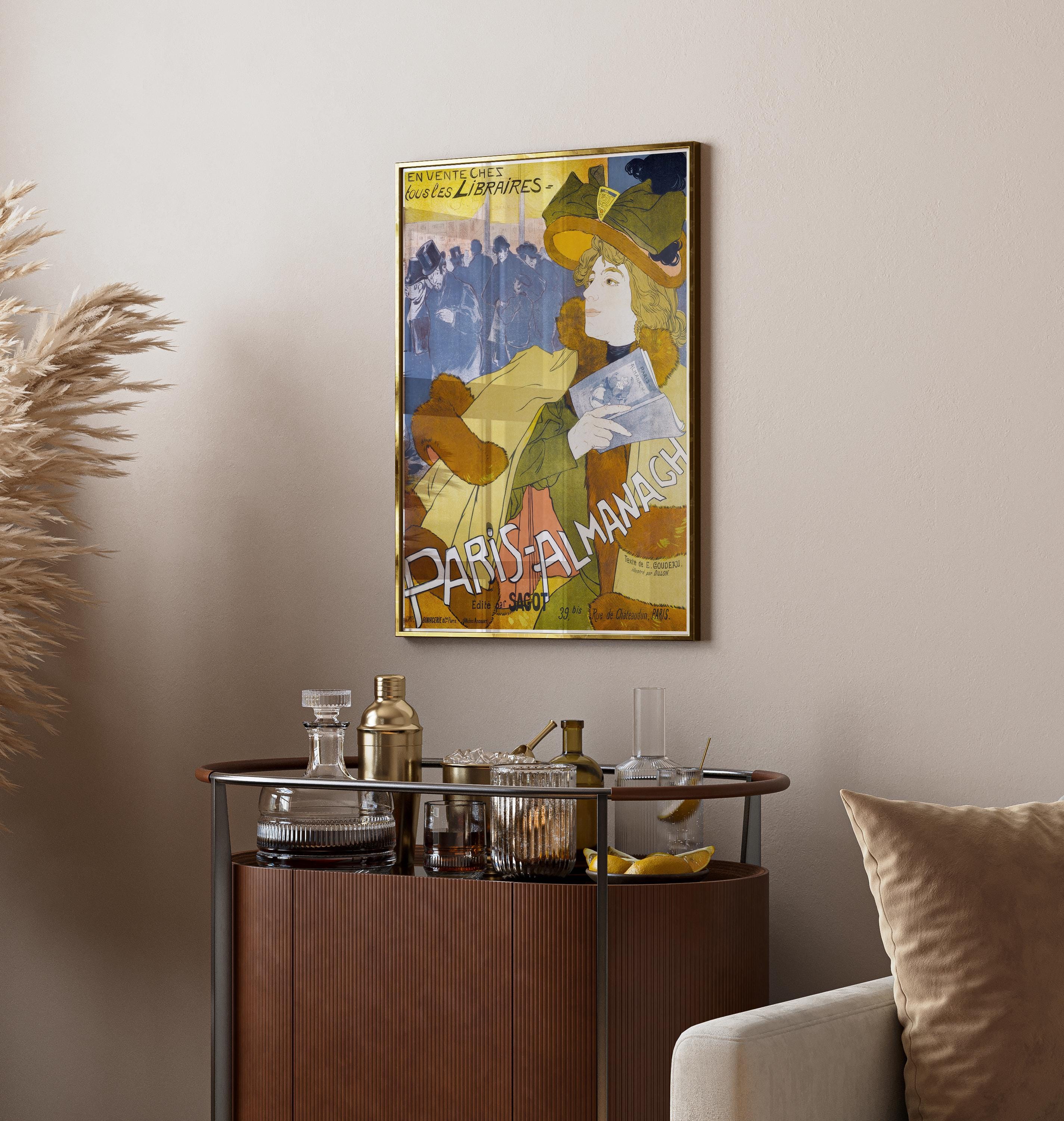 Paris-almanach Guide Magazine Cover Poster by Georges De Feure 