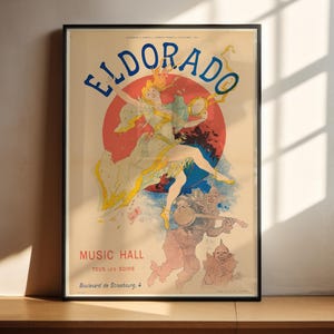 Jules Cheret Eldorado vintage french art nouveau poster print
