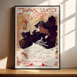 Le Journal des Ventes di Georges de Feure stampa poster d'arte francese vintage